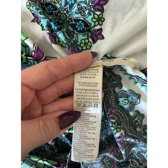 Vintage Y2K Deadstock NWT Bacci Dress Paisley Print Size L - Picture 5 of 5